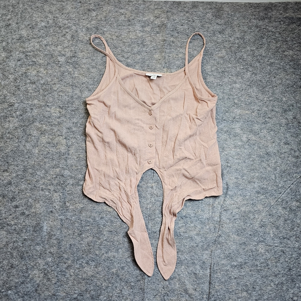 TopShop Polly Front Tie Tank Top halter top size 6